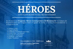 Invitación al reconocimiento Héroes Contemporáneos del Bicentenario en el Palacio Legislativo, 3 de setiembre de 2026